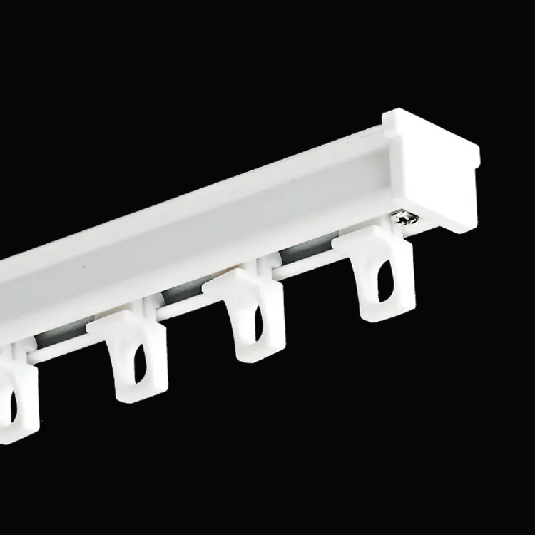 Rail en plastique avec Clips coulissants, occultant en Aluminium, porte-rideau sur Rail lisse et lisse, livraison gratuite