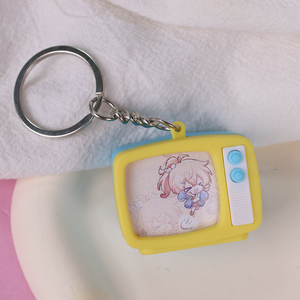Tùy chỉnh Anime Mini TV Keychain Mặt dây chuyền mô phỏng đồ chơi TV trường hợp treo Keychain bạn bè quà tặng - Product Image 3