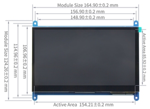 7 inch TFT 1024*600 <strong>raspberry</strong> <strong>pi</strong> LCD Screen with touch for <strong>raspberry</strong> <strong>pi</strong> 4 8gb