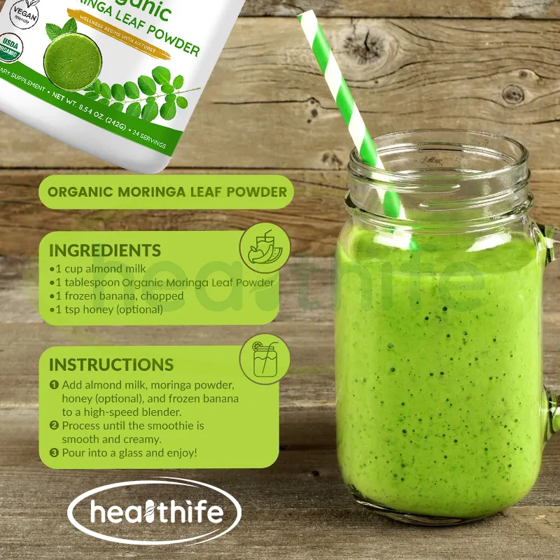 Healthife OEM Organic Moringa Leaves Powder Moringa Leaf Powder