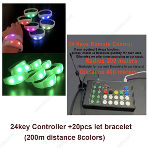 Radio personalizzato braccialetto evento telecomando luce Up Timer concerto lampeggiante programmabile Dmx 4 Custom Logo braccialetti Led - Product Image 6
