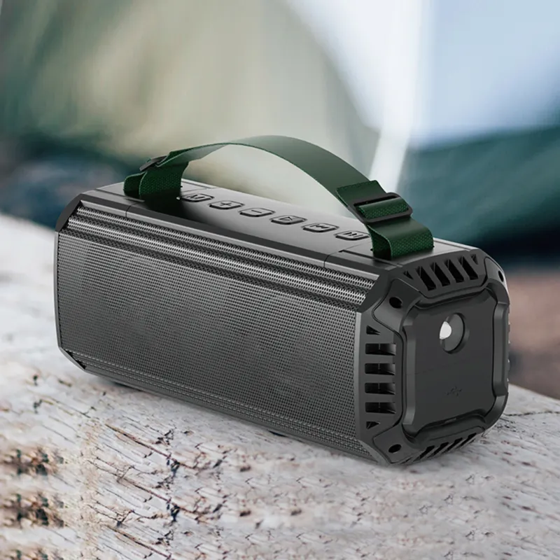 Speaker bluetooth pesta portabel, pengeras suara audio Karaoke luar ruangan usb tas tangan bluetooth nirkabel dengan lampu led