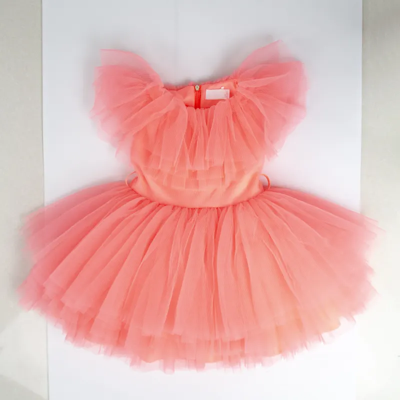 Robe princesse à fleurs pour filles, Tutu d'été pour enfants, Costume de mariage, fête d'anniversaire, bal de promo