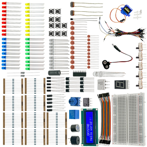 Kit di elettronica divertente con 1602 modulo LCD breadboard resistenza LED