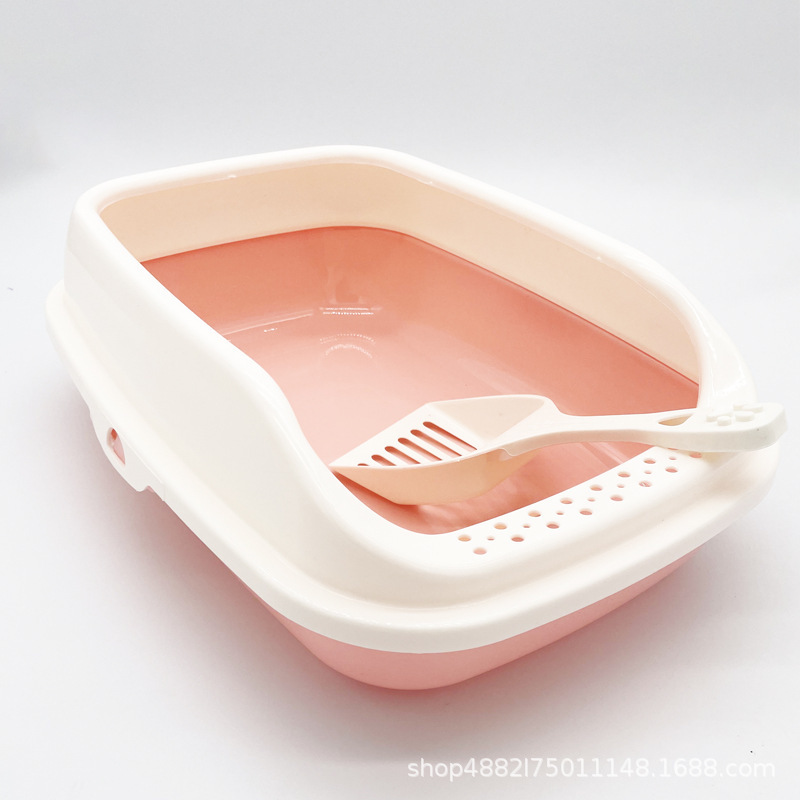 Pink Small Round Hole Cat Litter Box