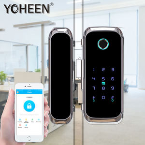 TTlock App WiFi Ble Control porta in vetro impermeabile codice digitale esterno RFID biometrico Fingerprint Smart Lock per ufficio