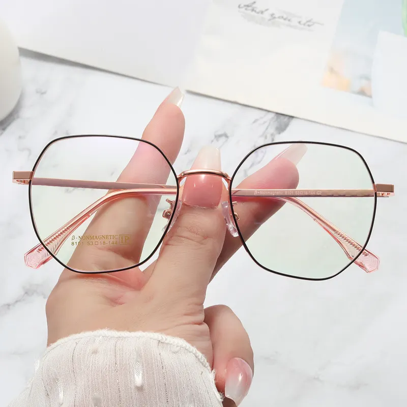 Ready to Ship with Stock Fast Shipping China Wholesale Optical Frame Trendy Fashion Glasses Titanium Frame Ultra Light Frame Glasses