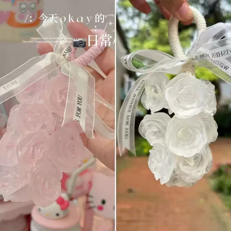 Rose transparent-bubble net