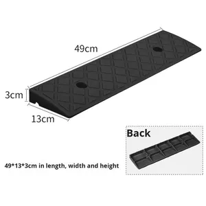 Dayanıklı plastik araba hız yumru adım Mat rampa eşik üçgen Mat çelik taban kauçuk malzeme ile boş rampa eşik Mat - Product Image 6