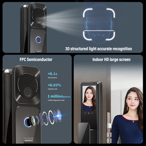 市販のガラスドア用のNeweKeyキーレスエントリーキーフォブエントリーシステム拇印安全ドアスモートロック - Product Image 4