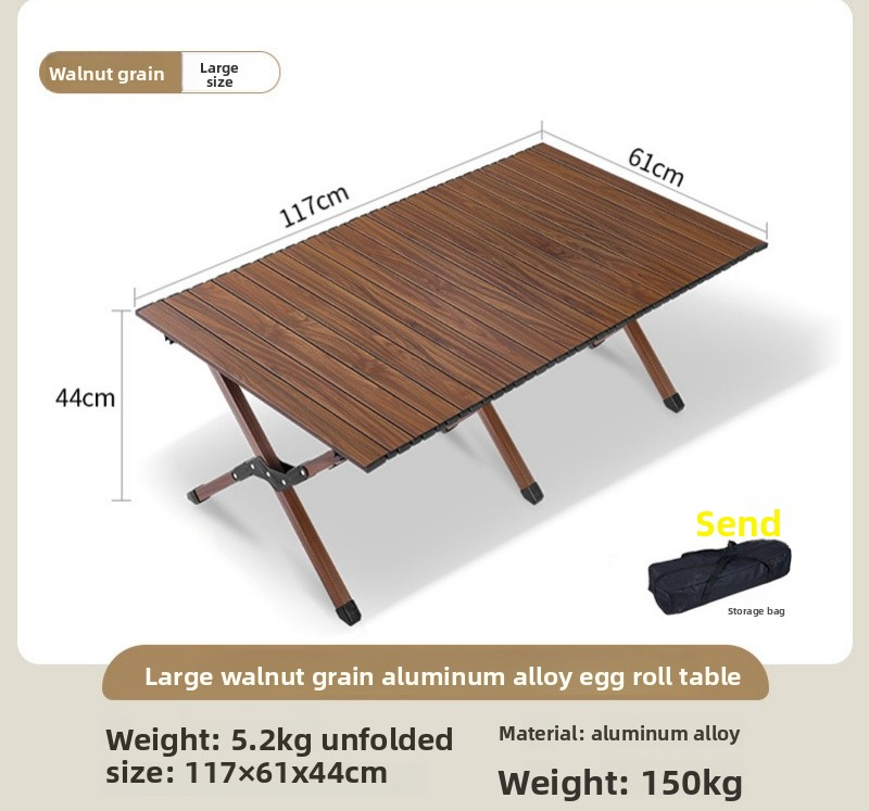 120cm-aluminium aviation-grain de noyer marron