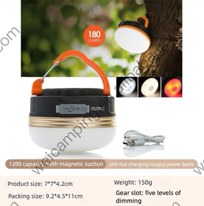 USB sạc Retro LED Cắm trại đèn lồng ngoài trời đèn pin phong cách lều ánh sáng cho bầu không khí và tán ánh sáng - Product Image 2