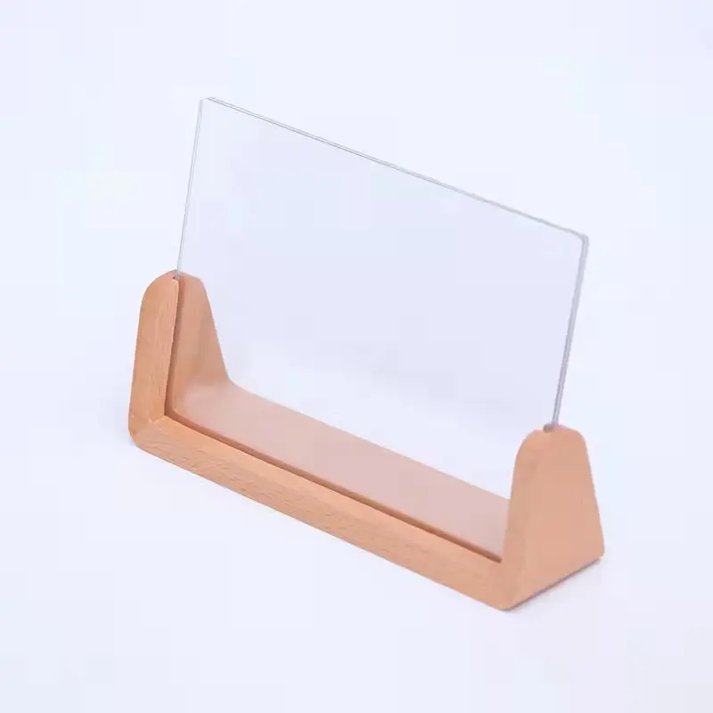 Custom 5x7 pollici cornici in legno massello acrilico vetro ad alta definizione per mensola foto decorazione decorazione parete tavolo di montaggio