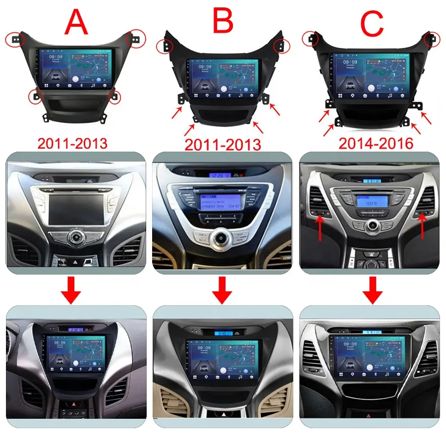 LT LUNTUO Android 13 pantalla táctil 9 pulgadas SISTEMA DE Radio automático estéreo de coche para Hyundai Elantra 2011-2016 REPRODUCTOR DE Dvd de coche