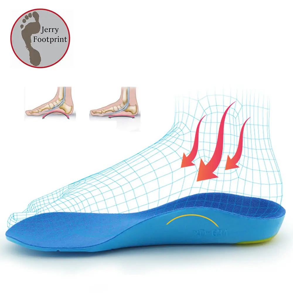 बच्चों Cushioning ओर्थोटिक आर्क समर्थन जूता Insoles, बच्चों पु फोम आवेषण के लिए फ्लैट पैर, तल Fasciitis