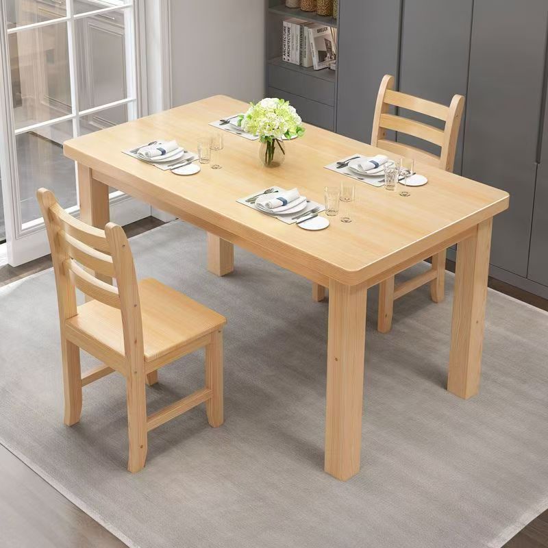 80*60*75cm pine table with 2 chairs