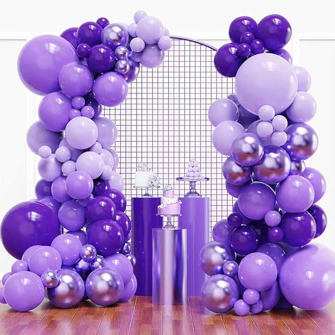 Kit de guirlande d'arche de ballons violets