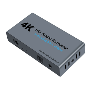 Divisor de audio HDMI 1 entrada 2 salidas HD Splitter 1x2 para HDTV PS 4 4K con extractor de audio 3,5 Jack HDMI Switcher Adapter