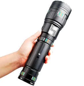 Tùy chỉnh 100000 lumen dẫn ngọn đuốc chiến thuật đèn pin USB nhôm có thể sạc lại hợp kim cơ thể đèn cho săn bắn hoặc khẩn cấp - Product Image 1