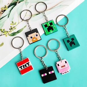 Dễ Thương Phim Hoạt Hình Trò Chơi Nhân Vật PVC Keychain Hợp Kim Carabiner Thế Giới của Tôi Giá Rẻ Nhựa Keychain Đảng Quà Tặng Cho Trẻ Em - Product Image 3