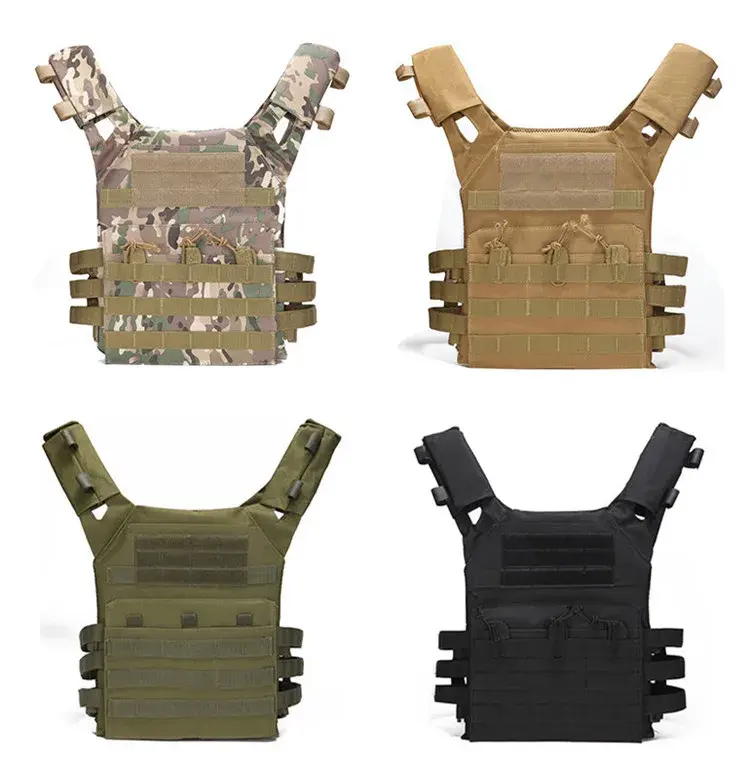 Chaleco táctico de camuflaje negro transpirable Molle multifunción resistente Mydays Tech con almohadilla de espuma