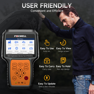 Escáner automático FOXWELL NT650 Elite, herramienta de diagnóstico OBD2 portátil para todos los coches, Analizador de motor de 26 funciones especiales - Product Image 2