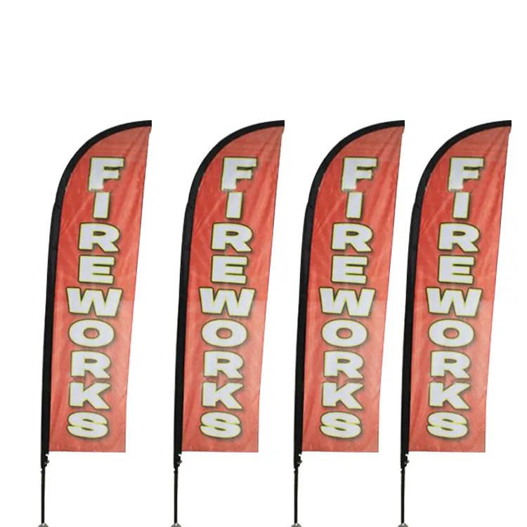 Werbung Benutzer definierte fliegende Banner Teardrop Flag Feather Flag Banner Beach Flags