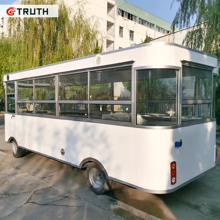 Vérité Nouveau design extérieur mobile crème glacée Food truck Food Bus à vendre aux États-Unis avec certification DOT
