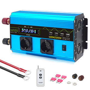 Alta eficiencia DC 24V a AC 230V 1600W fuera de la red Pantalla LCD Control remoto Logo Inversor de onda sinusoidal pura para sistema de energía - Product Image 1