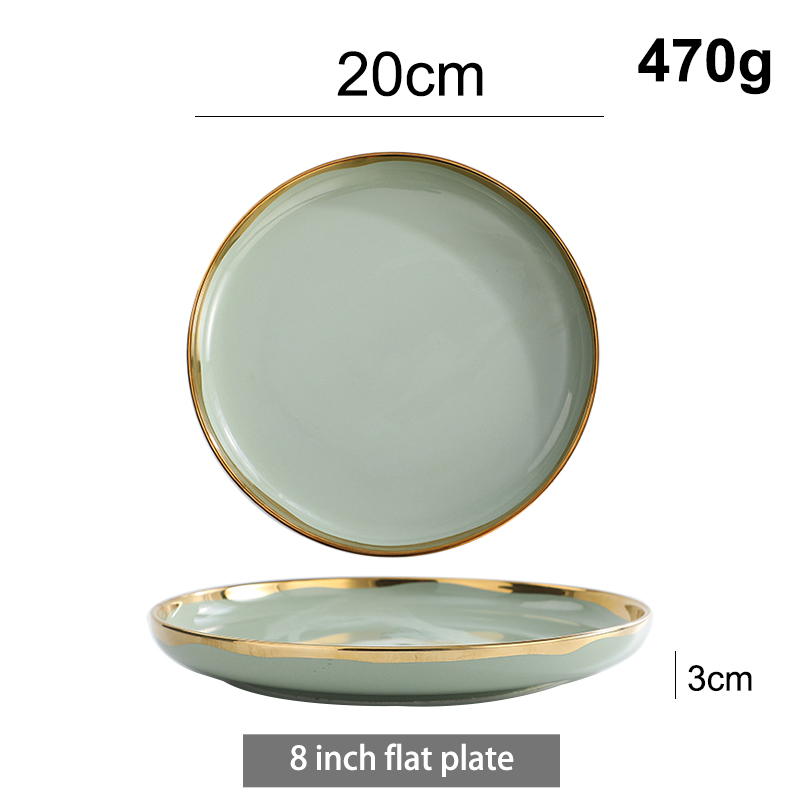 8 inch flat plate Green