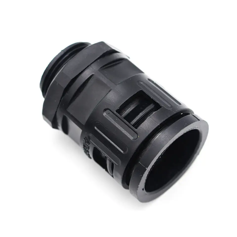 Nylon Straight Electrical Flexible Nylon Plastic Pipe Fitting Corrugated Conduit Connector for Corrugated Tube Manufactures