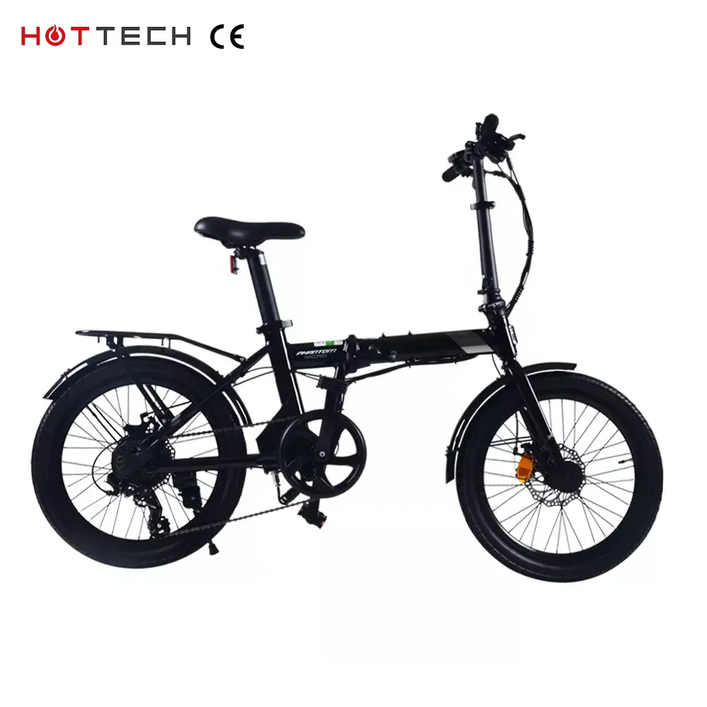Hottech EU US UK En Stock Bicicleta Plegable de 2024 Pulgadas 36V 250W E Bike Ebike Bicicleta Eléctrica Bicicleta Plegable