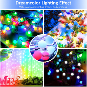 Venta al por mayor WS2811 RGB a todo Color programable LED Pixel cadena de luces impermeable cortable inteligente Navidad al aire libre luces de punto - Product Image 6