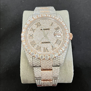 Đồng hồ cơ khí mạ vàng cao cấp đính đá Moissanite VVS, chống nước, dành cho nam, kiểu dáng sang trọng - Product Image 4