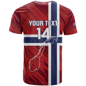 Bán Buôn Đồng Phục Bóng Đá Tùy Chỉnh Cờ In Sư Tử Mô Hình T-Shirt Na Uy Quốc Gia Bóng Đá Yếu Tố Lưới Vải Thoáng Khí Jersey - Product Image 2