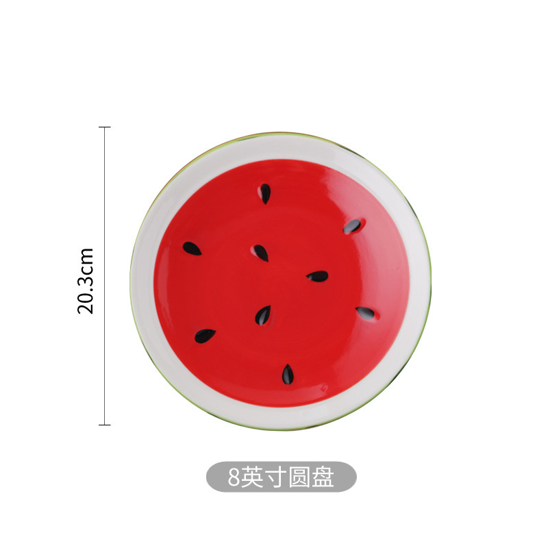 Assiette rouge pastèque