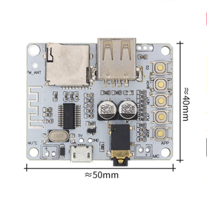 Amplificador Módulo Bluetooth Audio con tarjeta USB TF Decodificación de Audio Reproducción Preamplificador Salida Micrófono Electret
