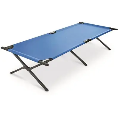 Cuna portátil con marco de acero para acampar, cama interior y exterior para adultos