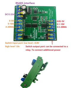 DC 12V 8CH Analog Digital <strong>Input</strong> output <strong>devices</strong> 0-5V 0-10V 4-20MA DAC ADC RS485 Modbus RTU Board N4DBA06