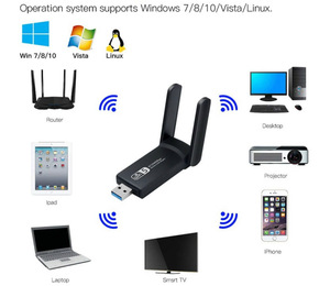 3.0 USB 1300M ricevitore Wi-Fi AC scheda di rete senza fili per Computer/desktop 2.4GHz frequenza - Product Image 3