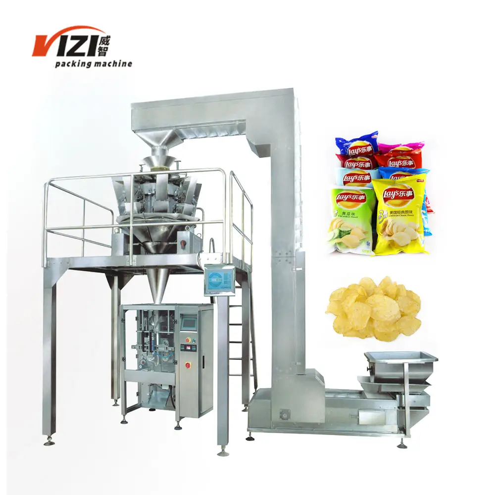 Macchina automatica ad alto livello per imballare snack multifunzione patatine di manzo a base di frutta secca gamberi cioccolato grano macchina per l'imballaggio