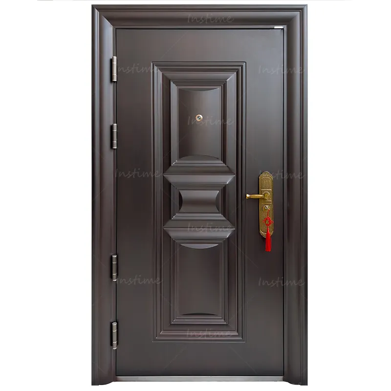 Instime European Armored Door For House External Security Doors Design High Quality Copper Front Entry Doors For Villa