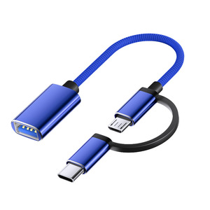 Wholesale <strong>2</strong> <strong>in</strong> <strong>1</strong> Otg Android Micro Type c Otg Adapter Type c to Usb for Mobile Phone Tablet - Product Image 1