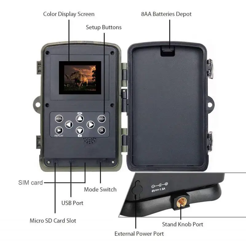 Suntek 저렴한 4G 사냥 트레일 카메라 MMS SMTP 1080P 20MP 방수 IP65 무선 적외선 야생 동물 카메라 HC-810LTE