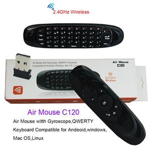 C120 2.4Ghz Wireless LED Air Mouse 3-Axis Gyroscope Mini Plastic Remote <strong>Control</strong> Smart TV <strong>Computer</strong> Button Function RF Air Mouse