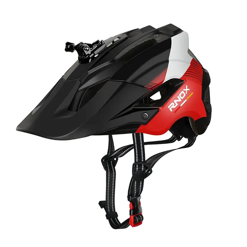 Helm Sepeda Gunung DH Luar Ruangan, Helm Sepeda MTB dengan Dudukan Kamera untuk Pria dan Wanita Remaja