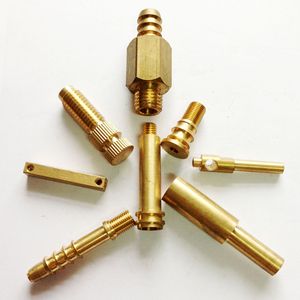 Servizio di lavorazione personalizzata CNC piccolo perno filettato in ottone inserto testa esagonale in acciaio inossidabile parti tornio CNC tipo di brocciatura - Product Image 3