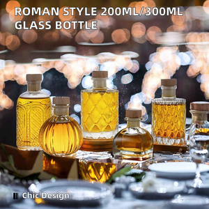 Châu Âu Roman phong cách tùy chỉnh nhãn Màn hình in 200ml 300ml lạnh <span class=keywords><strong>Brew</strong></span> chai thủy tinh nút chai trái cây rượu vang nước giải khát hình vuông - Product Image 2
