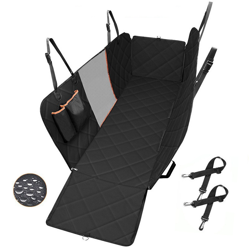 Mesh panel with pocket in the middle-fully quilted