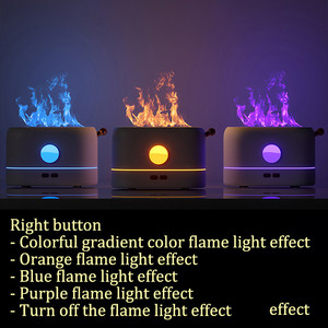Umidificatore aria fiamma colorato Aroma olio essenziale diffusore Gas elettrico per uso domestico RV caduta spedizione simulazione fuoco - Product Image 3